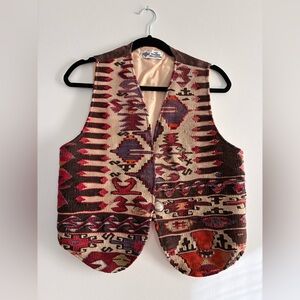 Vintage Colorful Patterned Vest